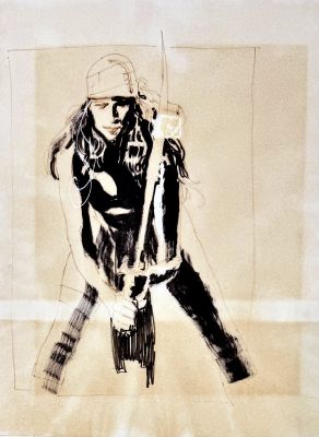 Bill Sienkiewicz | Elektra Pinup (1980S) | Romitaman