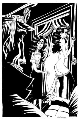 Foerster Philippe | Illustration originale 1 pour La belle nuit d’un homme mort d’Henri Vernes et son crayonné | Galerie Napoléon