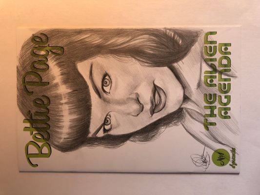 Dan Neidlinger | Bettie Page The Alien Agenda Sketch Cover | Raremarq (Buy It Now)