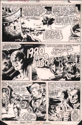 Dave Simons, Gene Colan | Gene Colan & Dave Simons - Captain America #256 P.2 - Wwii Flashback - Signed - 1981 | Anthony’s Comic Book Art