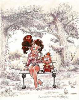 Dan Verlinden | Le Petit Spirou et Mademoiselle Chiffre, dessin original Ã … | Septimus