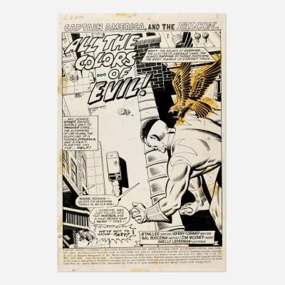 Lot 217 - Sal Buscema and Jim Mooney, Captain America #149 Story Page #1 Original Art (Marvel Comics, 1972) | Landry Pop Auctions