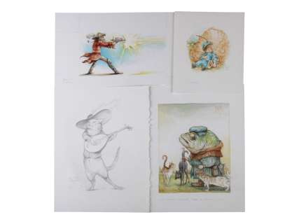 Lot 351 - Omar Rayyan, Original Illustration Art Grouping