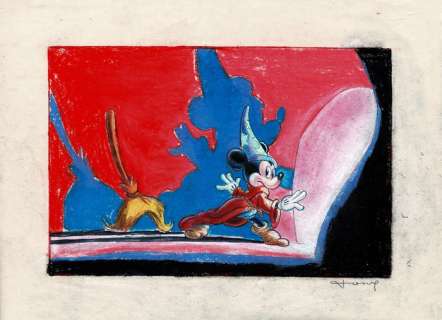 Mickey Mouse - The Sorcerer’s Apprentice - Tony Fernandez - Original Painting - 54x40 cm | Catawiki