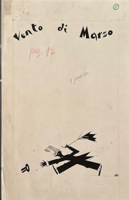 Bruno Angoletta | Tecnica mista su carta - Vento di marzo | Finarte