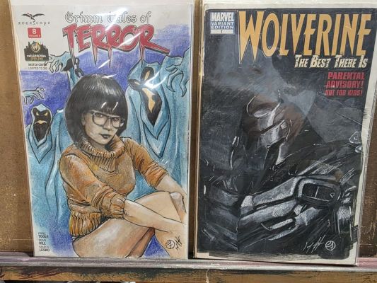 Jay Fife - Grimm Tales of Terror #8 / Wolverine #1 Sketch Covers