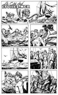 PLANCHES et DESSINS ORIGINAUX KLINE. â€œLa Cité des Etoiles de Merâ€. Encre