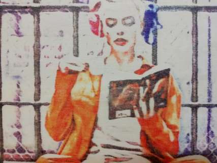 Harley Quinn - Original artwork on a wooden plate - 29,7 x 21 cm - EO - (2018) | Catawiki