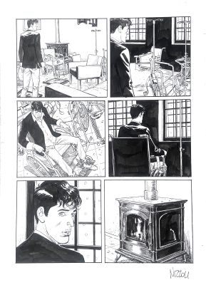 Marco Nizzoli | Original page for Dylan Dog. Cm. 29,5x42. Ink. Signed. Mint. Code 2056. | Segni e Disegni