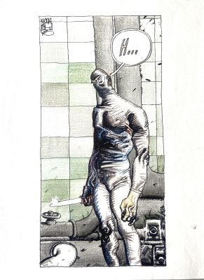 Nicola Mari | Original illustration for Diabolik. Cm. 24x31. Signed. Mint. Code 2093. | Segni e Disegni