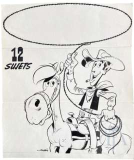 Morris/Lucky Luke. Dessin original réalisé pour une… | Dagoty