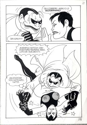 Magnus | Original page for Necron n. 8 page 71. Cm. 17,5x25. Ink and felt. A fold. Code 2130. | Segni e Disegni