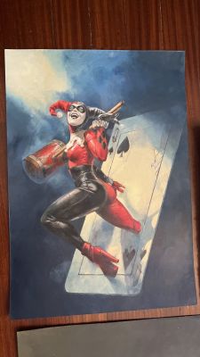 Giovanni Panarello | Harley Quinn – Original Oil Painting | Raremarq (Buy It Now)