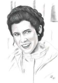 Princess Leia - Star Wars - Original Drawing - Diego Septiembre - EO | Catawiki