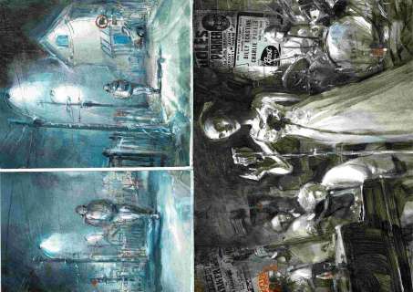 Vincent Gravé | Loin Du Mythe, Illustration 10 Texte Charlélie Couture Éditions Carabas, 2007 Aquarelle et collages 21 x 29,7 cm, signé | JML Arts