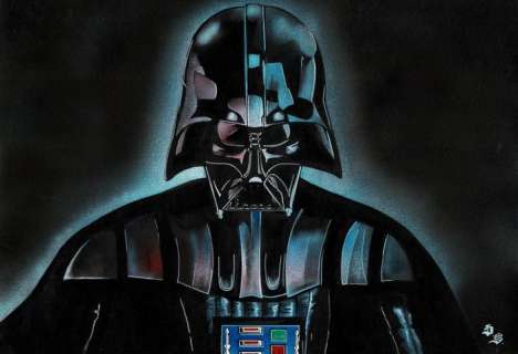 Darth Vader - Star Wars - Original Painting - Diego Septiembre - 42 x 30 cm - EO | Catawiki