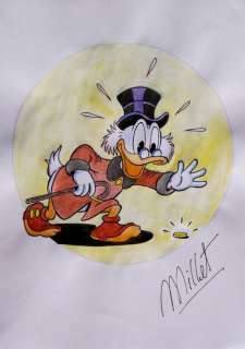 Donald Duck - Millet - Original Drawing - Scrooge McDuck "I want that coin!" - EO | Catawiki