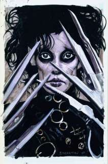 Dan Brereton | EDWARD SCISSORHANDS PAINTING 11x17 | Black Line Fever
