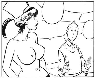 Matena, Dick - Originele pagina (p.5) - Rooie Oortjes - Parodie Kuifje (1994) | Catawiki