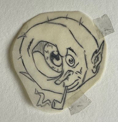 Robert Williams | Robert Williams Original Pencil Art - Nuts & Bolts Goblin with Pipe | ComicArtFans Classifieds