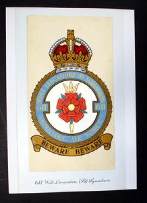 20Th Century Unidentified Artist | R.A.F. Badge: West Lancashire (B) Squadron 611 | Illustration Art Gallery