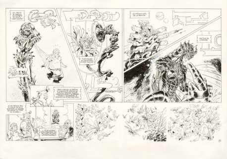 Virginie Augustin - Double planche originale 10 et 11 de Valérian, vu par… Pierre Christin et Virginie Augustin. Là où naissent les histoires.