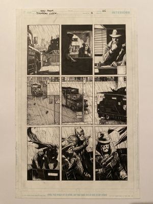 Gary Frank | Doomsday Clock Issue 3 Page 26 (Watchmen Sequel) By Gary Frank Featuring Batman & Rorschach | ComicArtFans Classifieds
