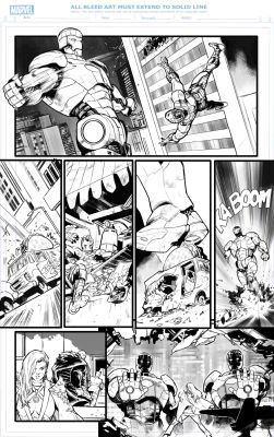Juan Frigeri | Invincible Iron Man Issue 8, Page 8 - Artist Proof | ComicArtFans Classifieds