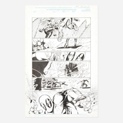 Lot 183 - David Brewer and Rodney Ramos, Deadpool #33 Story Page 20 Original Art (Marvel Comics,1999) | Landry Pop Auctions