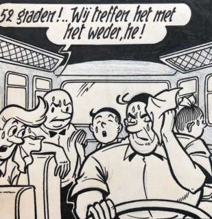 Suske en Wiske 50 - Originele pagina (p.28) Sjeik el Ro-Jenbiet - met luxe groot formaat hc  - (1963/2018) | Catawiki