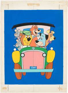 "HUCKLEBERRY HOUND COLORING BOOK" COVER-TO-COVER COMPLETE ORIGINAL ART FOR COLORING BOOK. | Hake’s
