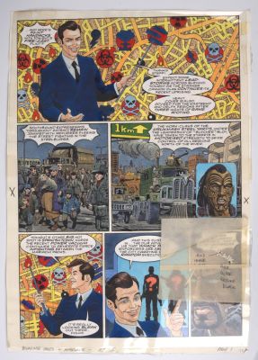 Lot 171 - Chris Weston 2000 AD Prog #1155 Downlode Tales City on Fire Part 1 Full Colour Story Pages