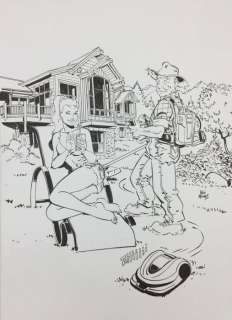 Felix Meynet - Dessin original encre de chine pour publicité Stihl | Catawiki