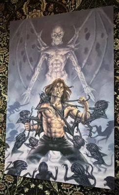 DORIAN CLEAVENGER ACRYLIC PAINTING THE DARKNESS + ALIENS TOP COW WITCHBLADE 2001 | eBay US