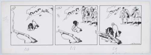 Calvo, Edmond-François... | "Coquin le petit cocker", encre de chine pour un strip... | Stanley’s Auction