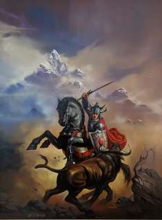 Painted By Ken Kelly | Madman’s Army (Horseclans 17) Cover HUGE! 33x43 1987 | Wolvie Fans Comic Art