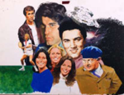 Arthur Ranson - Look In Annual cover including Elvis, Benny Hill, The Fonz, Bjorn Borg