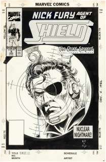 NICK FURY, AGENT OF S.H.I.E.L.D. VOL. 3 #9 COMIC BOOK COVER ORIGINAL ART BY KEITH POLLARD. | Hake’s