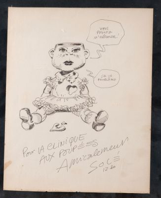 [Dessin Original] Solé,... | [DESSIN ORIGINAL] SOLÉ, Jean Dessin à l’encre sur... | Nice Enchères