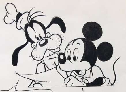 Disney - Tunet Vila - Originele Mickey & Goofy Illu’s - Dessin original - (1980/1996) | Catawiki