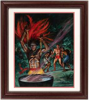 TARZAN #125 FRAMED COMIC BOOK COVER ORIGINAL ART BY GEORGE WILSON. | Hake’s