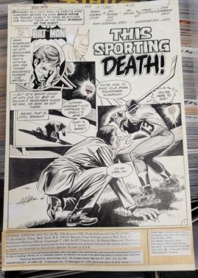 Batman #338 1981, Interior First Page Original Artwork, "This Sporting Death!"