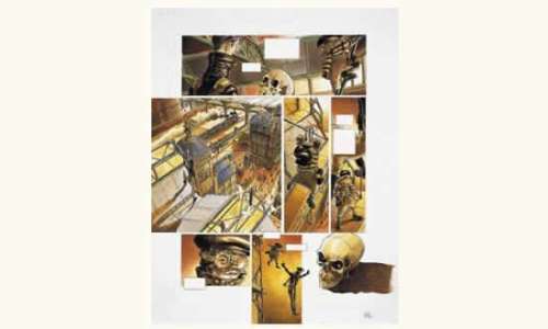 CECIL. Â«Le Réseau BombyxÂ». Planche en couleurs directes. Gouache sur papier | Tessier Sarrou