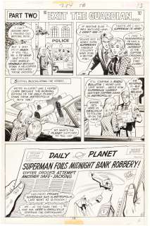SUPERMAN #284 PART 2 NEAR COMPLETE STORY- COMIC BOOK PAGE ORIGINAL ART BY CURT SWAN. | Hake’s