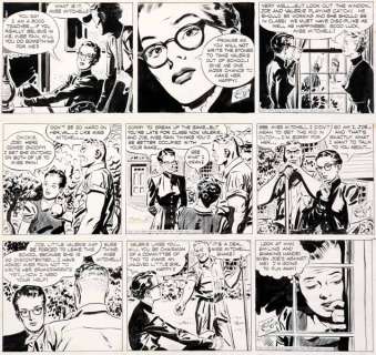 Raymond (Alex) | Rip Kirby, ensemble de trois strips Ã  l’encre de … | Banque Dessinée