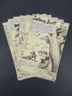 Sergio Tarquinio - 7x tavole originale "Johnny Scott" - Page volante - (1959) | Catawiki