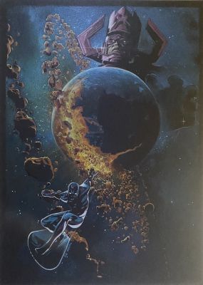 Silver Surfer and Galactus Original Art by Ed Santos | Raremarq (Buy It Now)