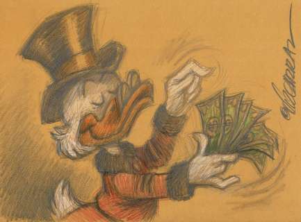 Uncle $crooge - Time For Bidding! - Original Drawing - Joan Vizcarra  - Art original | Catawiki