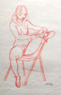 Jung - Dessin original - La jeune femme sur la chaise (1998) | Catawiki