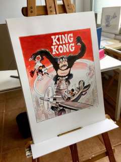 Tony Fernandez - Large Original Painting - Mickey & Minnie inspired by King Kong | Catawiki